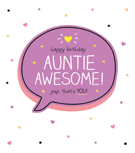 Picture of HAPPY BIRTHDAY AUNTIE AWESOME